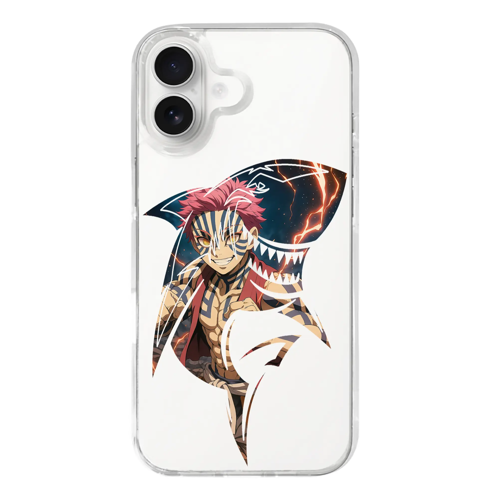 鬼滅の刃 グッズ,猗窩座 - iPhone 17シリーズ 透明スマホケース – 薄型・耐衝撃・精密フィット保護カバー